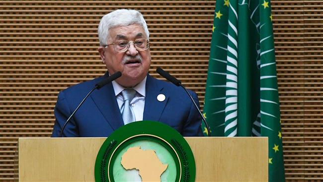 Palestinian Authority chief Mahmoud Abbas speaks at the opening of the Ordinary Session of the Assembly of Heads of State and Government during the 30th annual African Union summit in Ethiopia’s capital, Addis Ababa, January 28, 2018. (Photo by AFP)