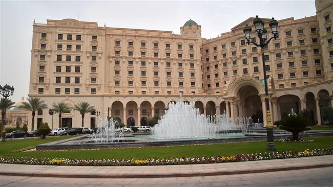 The photo shows an outside view of the Ritz-Carlton Hotel in the Saudi capital Riyadh on May 21, 2017, where dozens of Saudi high profile figures have been held in custody over allegations of financial corruption. (AFP photo)
