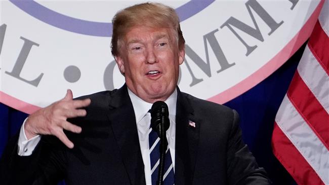 US President Donald Trump speaks at the Republican National Committee winter meeting at the Trump International Hotel in Washington, DC on February 1, 2018. (AFP photo)