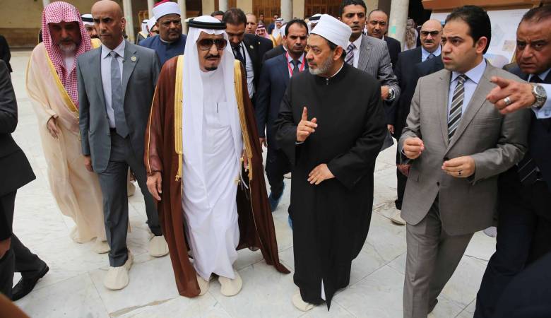 شيخ الازهر مع سلمان بن عبدالعزيز