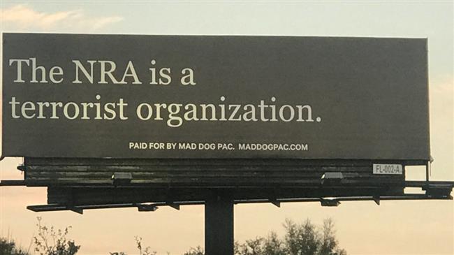 Billboard erected in Pensacola, Florida refers to NRA as a "terrorist organization." (File photo)