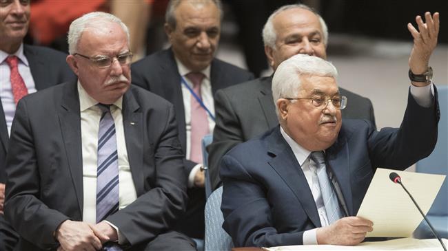 Palestinian President Mahmoud Abbas speaks during a Security Council meeting on the situation in Palestine, Feb. 20, 2018. (Photo by AP)
