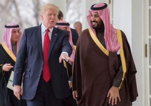 بن سلمان ولیعهد سعودی در دیدار با ترامپ رییس جمهور آمریکا