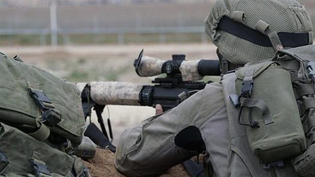 Israeli snipers prepare for massive protests by Palestinians in Gaza on March 30, 2018.