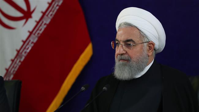 Iran’s President Hassan Rouhani addresses senior oil officials in Tehran, May 8, 2018. (Photo by president.ir)