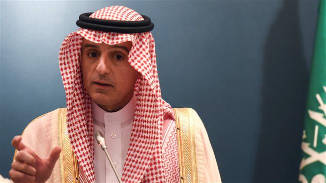 Saudi Foreign Minister Adel al-Jubeir speaks at a press conference in Riyadh on April 29, 2018. (Photo by AFP)