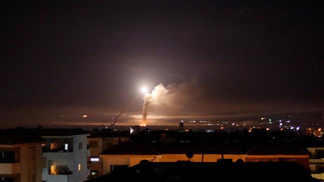 Missiles seen from Damascus on May 10, 2018