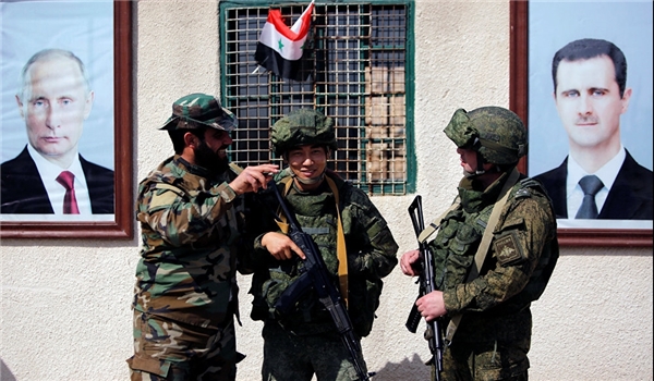 Syrian and Russian forces in Syria