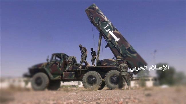 In this file picture, Yemeni forces prepare to launch a domestically-manufactured Badr-1 ballistic missile at a military site in Saudi Arabia’s southern border regions of Najran. (Photo by Yemen’s Joint Operations Command)