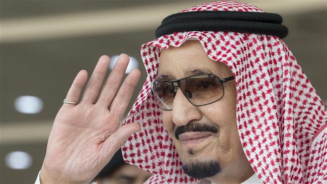 A handout picture provided by the Saudi Royal Palace on April 16, 2018, shows Saudi King Salman bin Abdulaziz Al Saud gesturing while attending a ceremony in the eastern region of Dhahran, Saudi Arabia. (Via AFP)