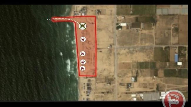 The photo shows the undersea tunnel crossing from the besieged Gaza Strip into the Mediterranean Sea, which the Israeli army destroyed on June 3, 2018. (Photo by Arabic-language Ma’an news agency)