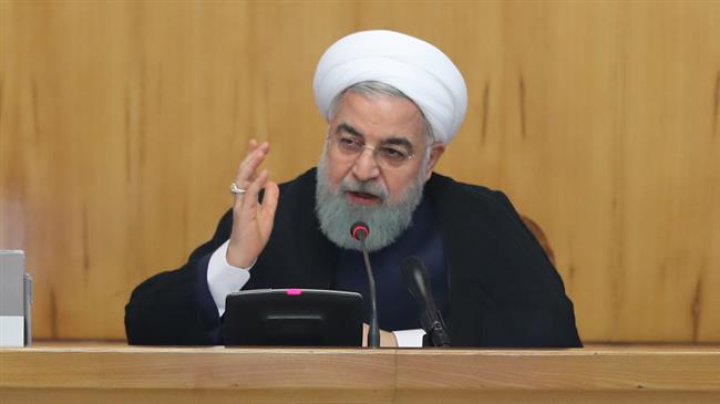 Iran’s President Hassan Rouhani addresses a meeting of government officials in Tehran, July 25, 2018. (Photo by AFP)