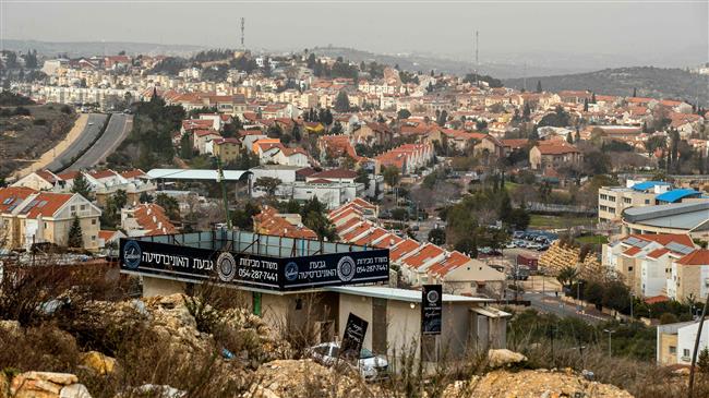 This file photo taken on January 25, 2017 shows a partial view of the Israeli settlement of Ariel near the occupied West Bank city of Nablus. (Photo by AFP)