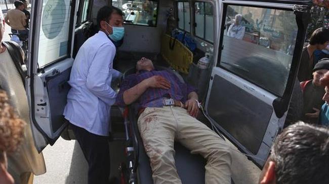A man who was injured in a deadly bombing that targeted the Shia neighborhood of Dasht-i Barcha is placed in an ambulance in western Kabul, Afghanistan, August 15, 2018. (Photo by AP)