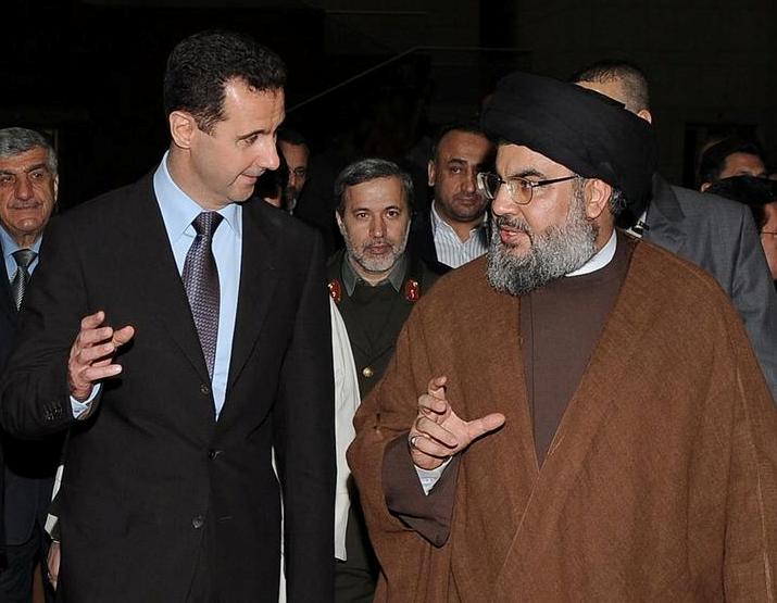 syrian President Bashar al-Assad and Secretary-General of Hezbollah Seyed Hassan Nasrallah
