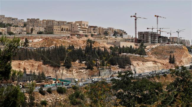 The file photo, taken on July 24, 2018, shows a view of ongoing construction work at Ramat Shlomo, an Israeli settlement in the mainly Palestinian eastern sector of Jerusalem al-Quds. (Photo by AFP)