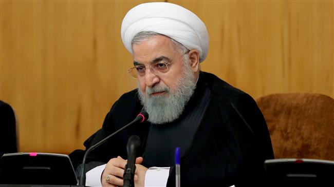 Iranian President Hassan Rouhani looks on during a cabinet meeting in Tehran on September 12, 2018. (Photo by president.ir)