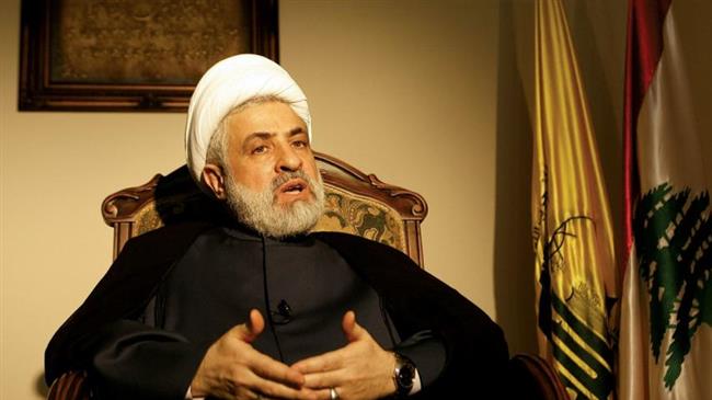 This file photo shows Hezbollah Deputy Secretary General Sheikh Naim Qassem in Beirut, Lebanon. (Photo by AFP)