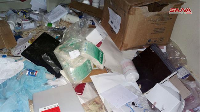 This picture, provided by Syria’s official news agency SANA, shows a field hospital belonging to foreign-backed Takfiri militants, which Syrian government forces discovered in Bariqa village, southwestern Syria, on September 19, 2018.