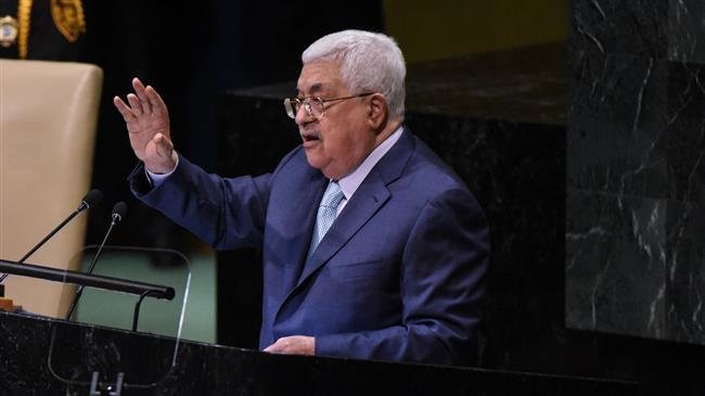 Palestinian President Mahmoud Abbas delivers a speech at the United Nations during the UN General Assembly meeting in New York City on September 27, 2018. (Photo by AFP)