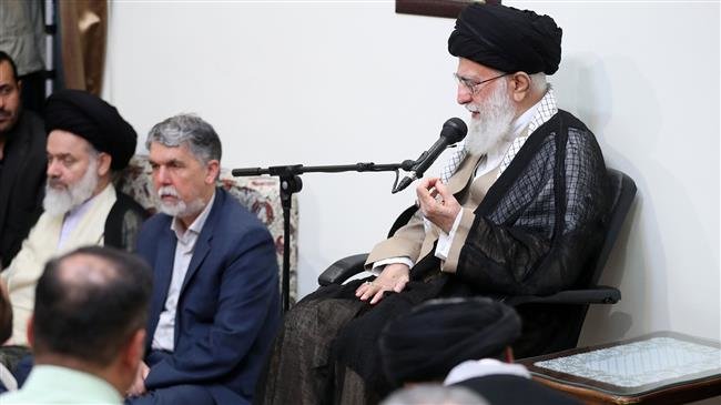 Leader of the Islamic Revolution Ayatollah Seyyed Ali Khamenei speaks in a meeting with a group of Iranian officials in charge of organizing the Hajj pilgrimage in Tehran on October 1, 2018. (Photo by khamenei.ir)