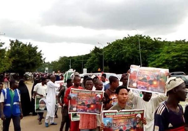 Nigerian Muslims Protests in Abuja Demanding Release of Leader
