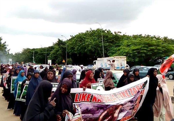 Nigerian Muslims Protests in Abuja Demanding Release of Leader