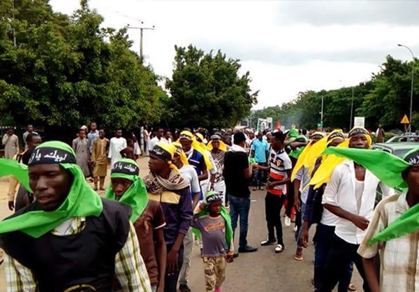 Nigerian Muslims Protests in Abuja Demanding Release of Leader