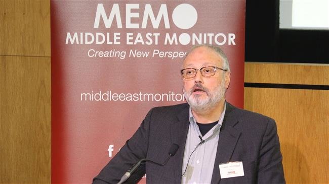 Saudi dissident Jamal Khashoggi speaks at an event hosted by Middle East Monitor in London, Britain, on September 29, 2018. (Photo by Reuters)