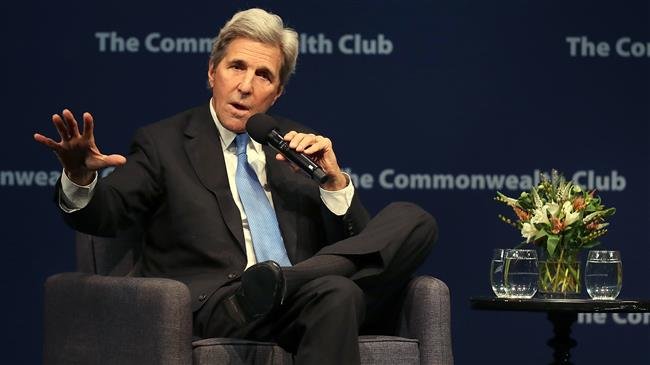 Former US Secretary of State John Kerry speaks during an event on September 13, 2018, in San Francisco, California. (AFP photo)
