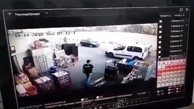 This picture shows moments before a car accident injured two Palestinians near the village of Kafr Laqif, located 22 kilometers southwest of the occupied West Bank city of Nablus, on October 14, 2018.