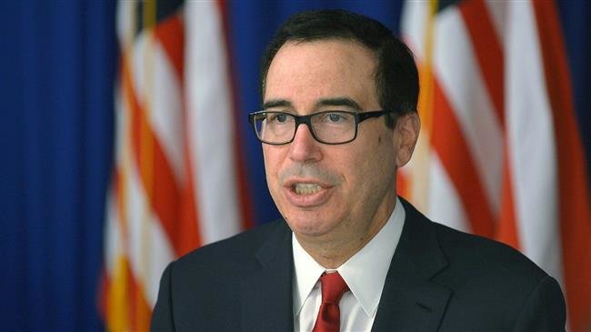 US Treasury Secretary Steven Mnuchin speaks during a briefing with the press in Buenos Aires, Argentina, on October 18, 2018. (AFP photo)