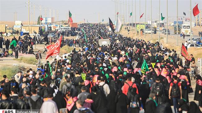 Millions of Muslims are heading to Karbala for Arba’een, the anniversary of the 40th day following the martyrdom of the third Shia Imam, Imam Hussein and his companions. (Photo by Fars)