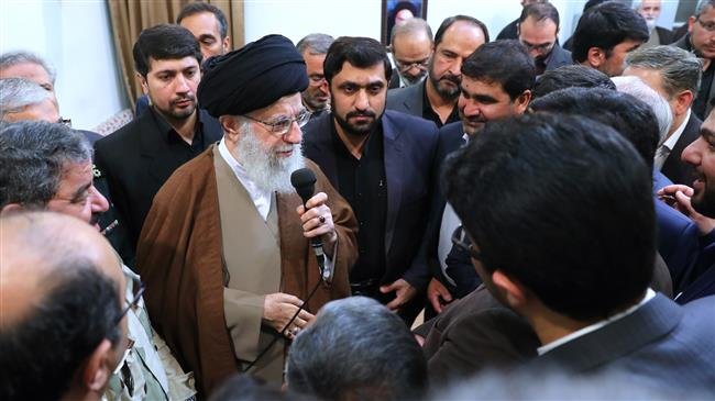 Ayatollah Khamenei speaks during a meeting with Brigadier General Gholamreza Jalali, the head of Iran’s Passive Defense Organization, and other senior officials of the body in Tehran on October 28, 2018. (Photo by khamenei.ir)