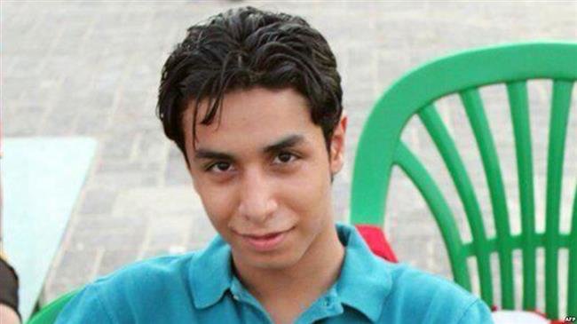 The picture shows Ali al-Nimr, the nephew of Sheikh Nimr al-Nimr who was executed by the Saudi regime in January 2016.