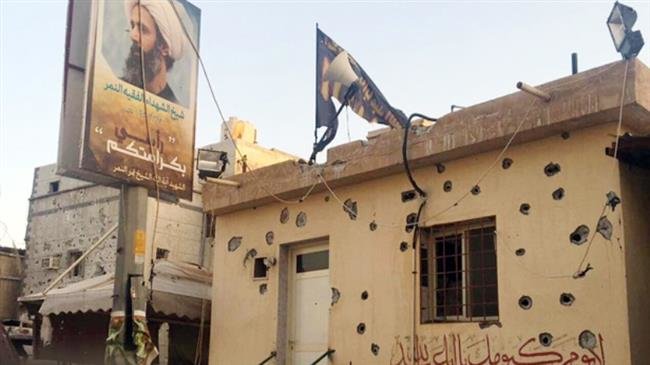 The file photo shows the aftermath of a Saudi military crackdown on un unknown Shia-populated area in Eastern Province.
