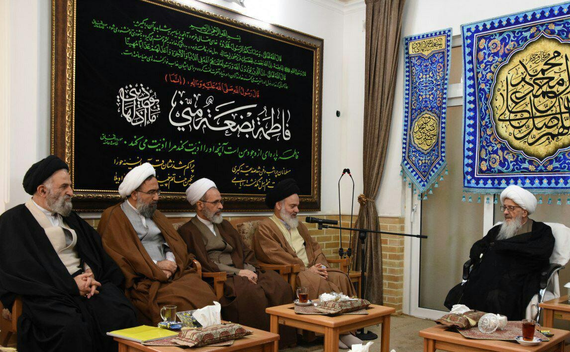 آیت الله وحید خراسانی  و حوزہ علمیہ کی سپریم کونسل کے اراکین