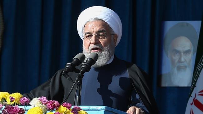 Iran’s President Hassan Rouhani delivers an address to people in the city of Shahroud, Semnan Province, on December 4, 2018. (Photo by president.ir)