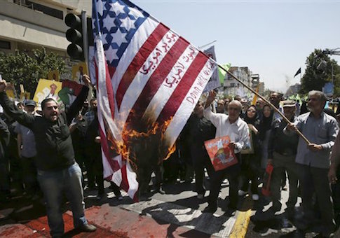 Burning US flag