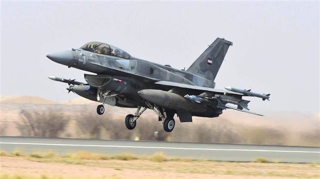 In this handout file photo taken on April 04, 2015 and released by the United Arab Emirates News Agency (WAM) a fighter jet of the UAE armed forces takes off from an air force base before raids against the Houthi Ansarullah movement. (Photo by AFP)
