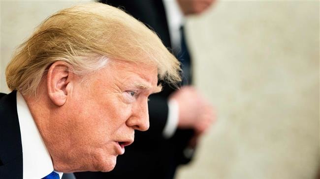 US President Donald Trump makes a statement for the press before a meeting with Senate Minority Leader Charles E. Schumer (D-NY) and presumptive Speaker, House Minority Leader Nancy Pelosi (D-CA) at the White House on December 11, 2018 in Washington, DC. (AFP photo)