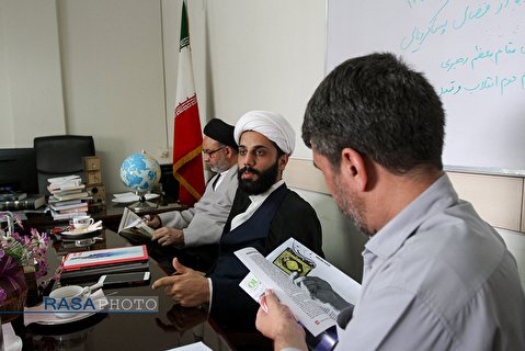 مسؤول القسم الدولي في وكالة رسا للانباء الشيخ عارف الابراهيمي، زار المؤسسة الثقافية 