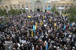 اجتماع عظیم حوزویان در لبیک به بیانیه گام دوم انقلاب در فیضیه برگزار شد