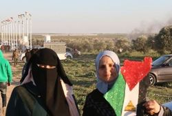 مشارکت گسترده زنان فلسطینی در تظاهرات بازگشت در روز جهانی زن