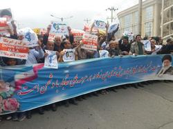 تظاهرات ضد استکباری نمازگزاران خراسان جنوبی در حمایت از سپاه برگزار شد