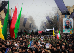 تجمع بزرگ مردم اردبیل در سوگ شهید سلیمانی غوغا به پا کرد