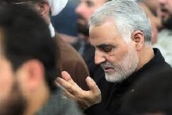 پاسداشت شهید حاج قاسم سلیمانی در افتتاحیه جشنواره عمار در غزه
