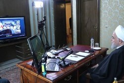 گفت‌وگوی ویدیو کنفرانسی رییس جمهور با پرسنل بیمارستان امام خمینی