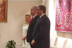 حضور نتانیاهو و همسرش در مراسم روز ملی مصر