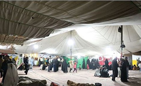 برپایی ۵۰ چادر برای اسکان زائران در نجف توسط سازمان بهشت زهرا